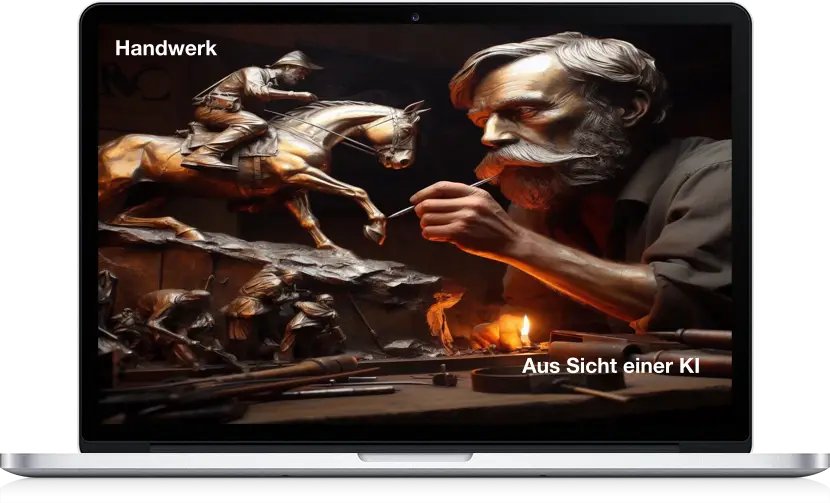 KI in der Darstellung, von altem Handwerk